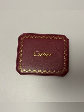 Cartier Burgundy Jewelry Box with Gold Accents